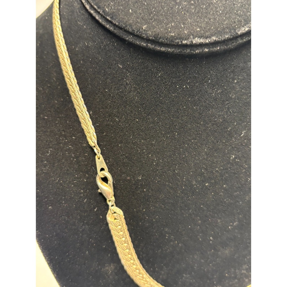 Herringbone‎ Necklace Retro Vintage Statement Piece 14 inch - Picture 7 of 10